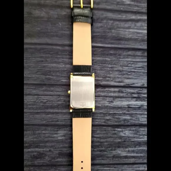 NOS Seiko GOLD White Dial New Batt & Movt Men's SEIKO Tank Watch * - Picture 6 of 7